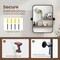 Black Metal Framed Wall Mirror 30x22" with Adjustable Tilt and Safety Film